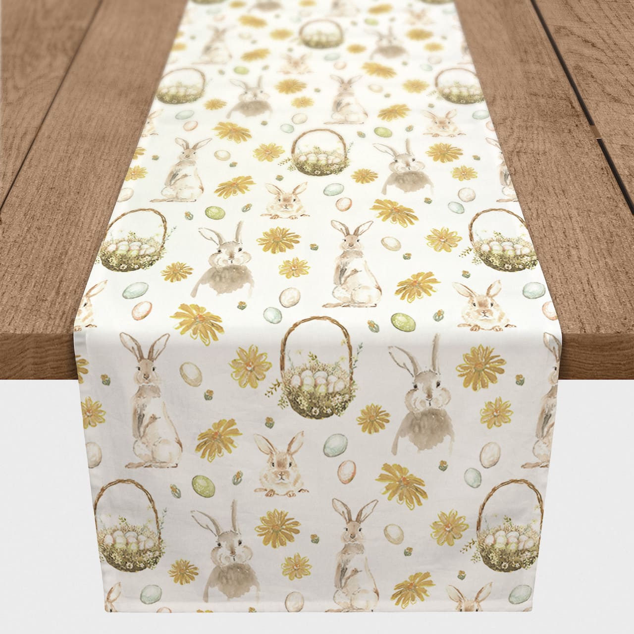 Easter Greetings Pattern Runner 2 16" x 90" Cotton Twill Runner